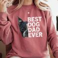 Best Dog Dad Ever Boston Terrier Dog Lover For Dad Men Women Girls Kids Comfort Colors Sweatshirt Crimson