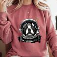 Boston Terrier Astronaut Shirt Spaceman Dog Space Lover Comfort Colors Sweatshirt Crimson
