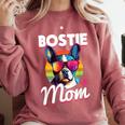 Boston Terrier Bostie Dog Breed Pet Bostie Mom Comfort Colors Sweatshirt Crimson