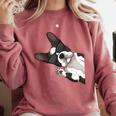 Boston Terrier Bostie Dog Kids Men Comfort Colors Sweatshirt Crimson