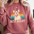 Boston Terrier Boston-Bulldog Comfort Colors Sweatshirt Crimson
