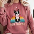 Boston Terrier Boston-Bulldog For Men Women Girls Kids Comfort Colors Sweatshirt Crimson