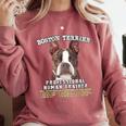 Boston Terrier Brindle Dog Professional Human Trainer Comfort Colors Sweatshirt Crimson