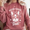Boston Terrier Dad Boston Terrier Comfort Colors Sweatshirt Crimson