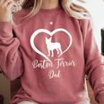 Boston Terrier Dad Cute Boston Terrier Silhouette Heart Comfort Colors Sweatshirt Crimson
