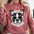Boston Terrier Dad Father’s Day Dog Dad Men’s Comfort Colors Sweatshirt Crimson