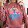 Boston Terrier Dad Retro Comfort Colors Sweatshirt Crimson