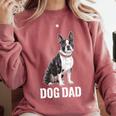 Boston Terrier Dog Dad Boston Terrier Dog Lovers Comfort Colors Sweatshirt Crimson