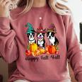 Boston Terrier Dog Lover Fall Ya'Ll Halloween Costume Men Women Comfort Colors Sweatshirt Crimson