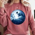 Boston Terrier Dog Moon Dog Mom Dad Women Men Dog Lovers Comfort Colors Sweatshirt Crimson