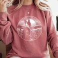 Boston Terrier Dog Nature Scene Graphic Art Men Women Girls Kids Comfort Colors Sweatshirt Crimson