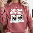 Boston Terrier Dog Official Sleep Pajamas Nightgown Comfort Colors Sweatshirt Crimson