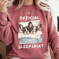 Boston Terrier Dog Official Sleepshirt Pajamas Nightgown Men Women Girls Kids Comfort Colors Sweatshirt Crimson