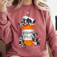 Boston Terrier Happy Pills T-Shirt Comfort Colors Sweatshirt Crimson