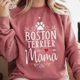 Boston Terrier Mama Boston Terrier Lover Shirt Comfort Colors Sweatshirt Crimson