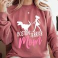 Boston Terrier Mom Boston Terrier Mom Comfort Colors Sweatshirt Crimson