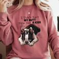 Boston Terrier Shirt I Didn't Fart My Butt Blew You A Kiss Comfort Colors Sweatshirt Crimson