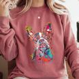 Boston Terrier Splash Comfort Colors Sweatshirt Crimson