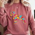 Boston Terrier Tacos Mexican Cinco De Mayo Taco Comfort Colors Sweatshirt Crimson