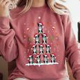 Boston Terrier Xmas Tree Lights For Men Women Boston Terrier Comfort Colors Sweatshirt Crimson