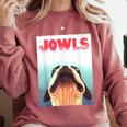 Boston Terriers Jowls Dog Mom Dog Dad Comfort Colors Sweatshirt Crimson