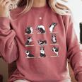 Boston Terriers Yoga Comfort Colors Sweatshirt Crimson