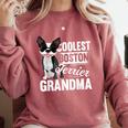 Coolest Boston Terrier Grandma Dog Comfort Colors Sweatshirt Crimson