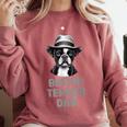 Cute Boston Terrier Dad Dog Lovers Puppy Bostie Owner Comfort Colors Sweatshirt Crimson
