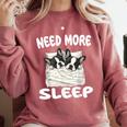 Cute Boston Terrier Need More Sleep Pajamas Nightgown Comfort Colors Sweatshirt Crimson