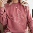 Dog American Hairless Terrier Comfort Colors Sweatshirt Crimson