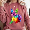 Dog Lover Boston Terrier Dog Colorful Boston Terrier Men Women Kids Comfort Colors Sweatshirt Crimson