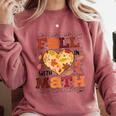 Fall Teacher Fall In Love With Math Math Thanksgiving For Men Women Comfort Colors Sweatshirt Crimson
