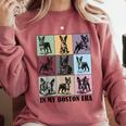 Funny Boston Terrier Quote In My Boston Terrier Era Cool Dog Men Women Comfort Colors Sweatshirt Crimson