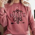 Granddaughter Nanas Girl Comfort Colors Sweatshirt Crimson