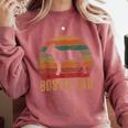 Retro Boston Terrier Dad Dog Owner Pet Bostie Father Comfort Colors Sweatshirt Crimson