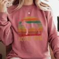 Retro Boston Terrier Mom Dog Mother Pet Bostie Mama Comfort Colors Sweatshirt Crimson