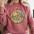 Sedona Arizona Nature Mountains Hiking Outdoors Comfort Colors Sweatshirt Crimson