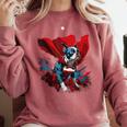Super Power Superhero Boston Terrier Dog For Men Women Kids Comfort Colors Sweatshirt Crimson