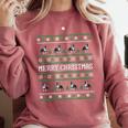 Ugly Sweater Boston Terrier Dog Christmas Dog Lover Xmas Men Women Kids Comfort Colors Sweatshirt Crimson