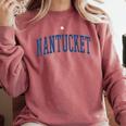 Varsity Grey Nantucket Comfort Colors Sweatshirt Crimson