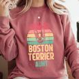 Worlds Best Boston Terrier Aunt Comfort Colors Sweatshirt Crimson