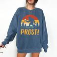 Bigfoot Sasquatch Prost Retro Bavarian Oktoberfest Men Women Comfort Colors Sweatshirt Denim