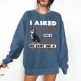 Boston Terrier American Gentleman Non-Sporting Dog Lover Comfort Colors Sweatshirt Denim