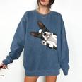 Boston Terrier Bostie Dog Kids Men Comfort Colors Sweatshirt Denim