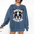 Boston Terrier Dad Father’s Day Dog Dad Men’s Comfort Colors Sweatshirt Denim