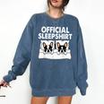 Boston Terrier Dog Official Sleep Pajamas Nightgown Comfort Colors Sweatshirt Denim