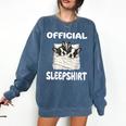 Boston Terrier Dog Official Sleepshirt Pajamas Nightgown For Men Women Girls Kids Comfort Colors Sweatshirt Denim