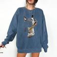Boston Terrier Dog Graphic Pet Art Boston Terrier For Men Women Kids Comfort Colors Sweatshirt Denim