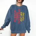 Boston Terrier Mom Dad Dog Lover Owner Women Men Comfort Colors Sweatshirt Denim