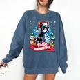 Boston Terrier Santa Claus Coffee Mug Merry Christmas Dogs Comfort Colors Sweatshirt Denim